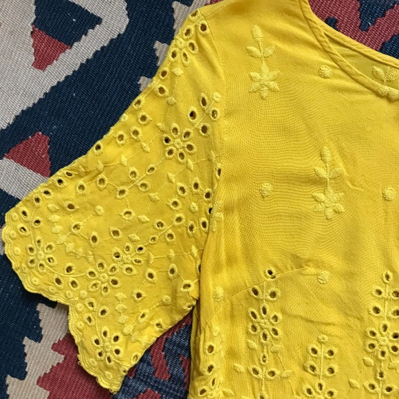 Japna Eyelet Short Sleeve Top - Picture 2 of 3